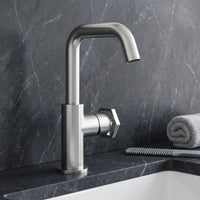 Hart Ruxton Single Hole Bathroom Faucet – Knurled Control Handle Design