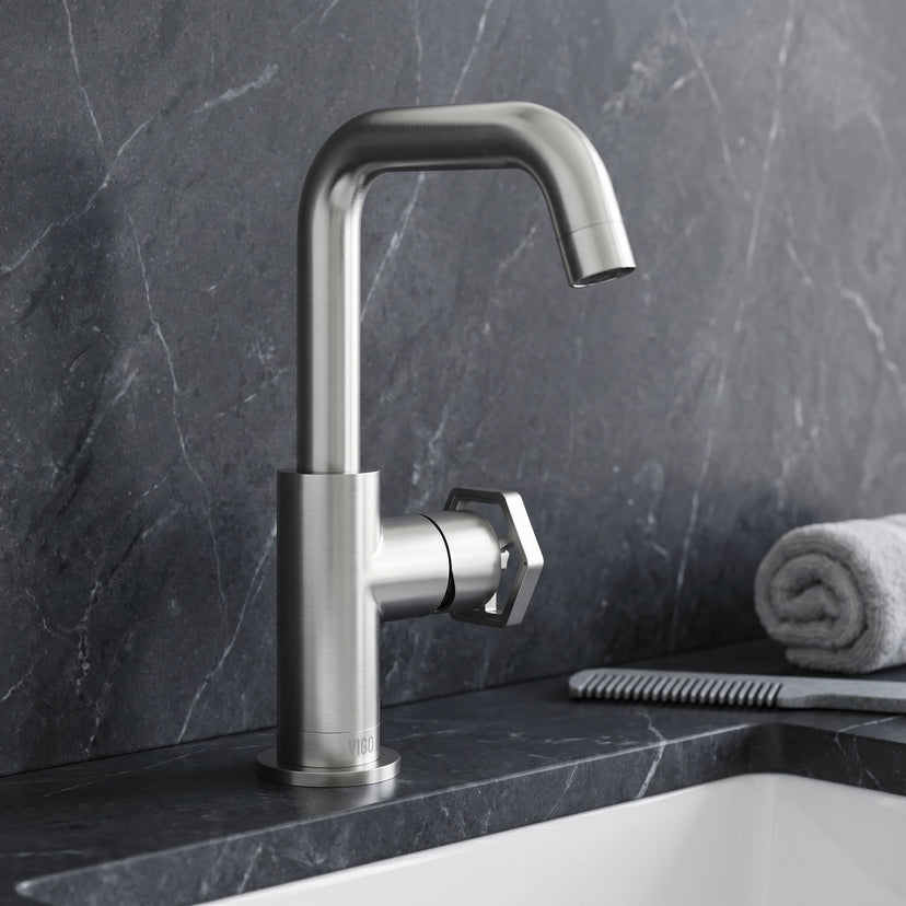 Hart Ruxton Single Hole Bathroom Faucet – Knurled Control Handle Design