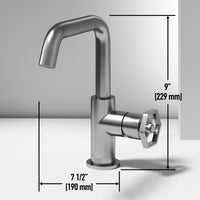 Hart Ruxton Single Hole Bathroom Faucet – Knurled Control Handle Design