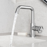 Hart Ruxton Single Hole Bathroom Faucet – Knurled Control Handle Design