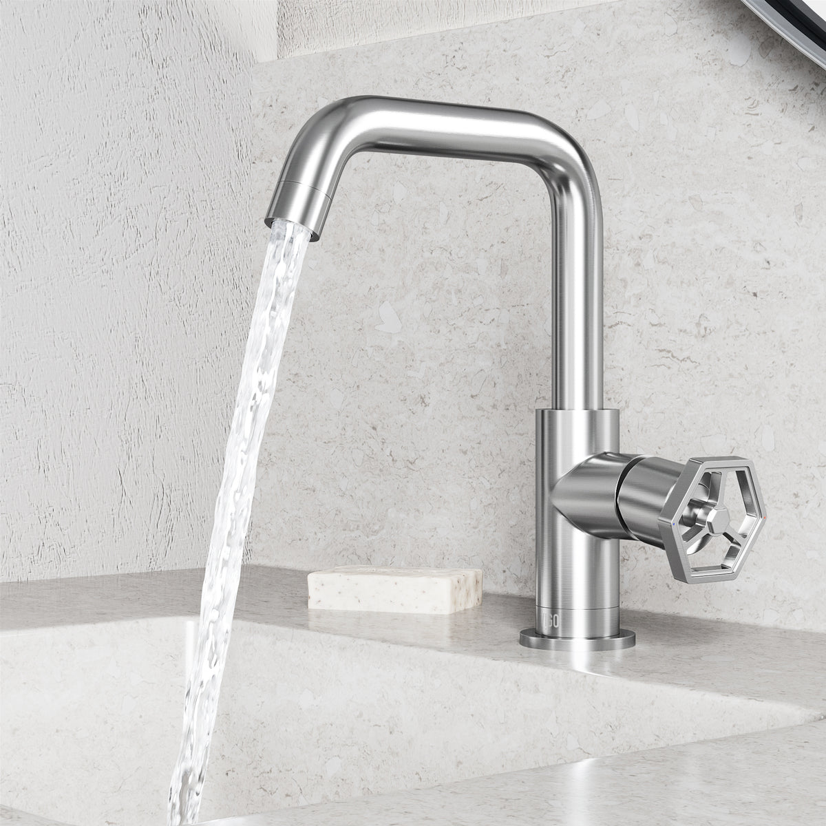 Hart Ruxton Single Hole Bathroom Faucet – Knurled Control Handle Design