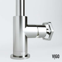 Single hole faucet with ceramic disk valve and brushed nickel lever handle