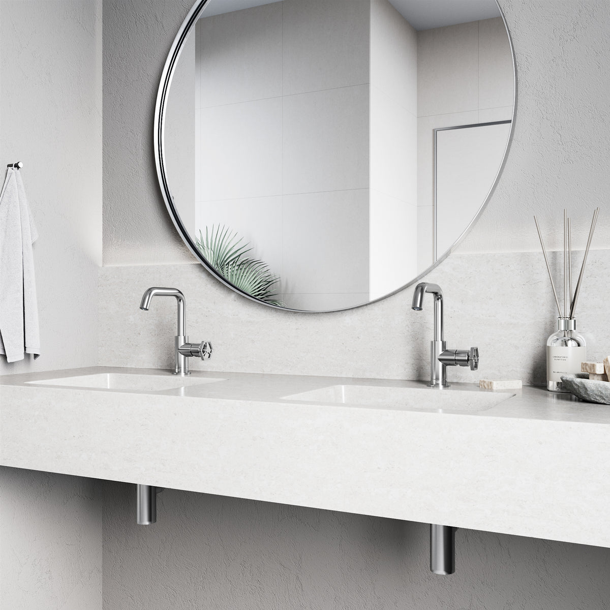 Hart Ruxton Single Hole Bathroom Faucet – Knurled Control Handle Design