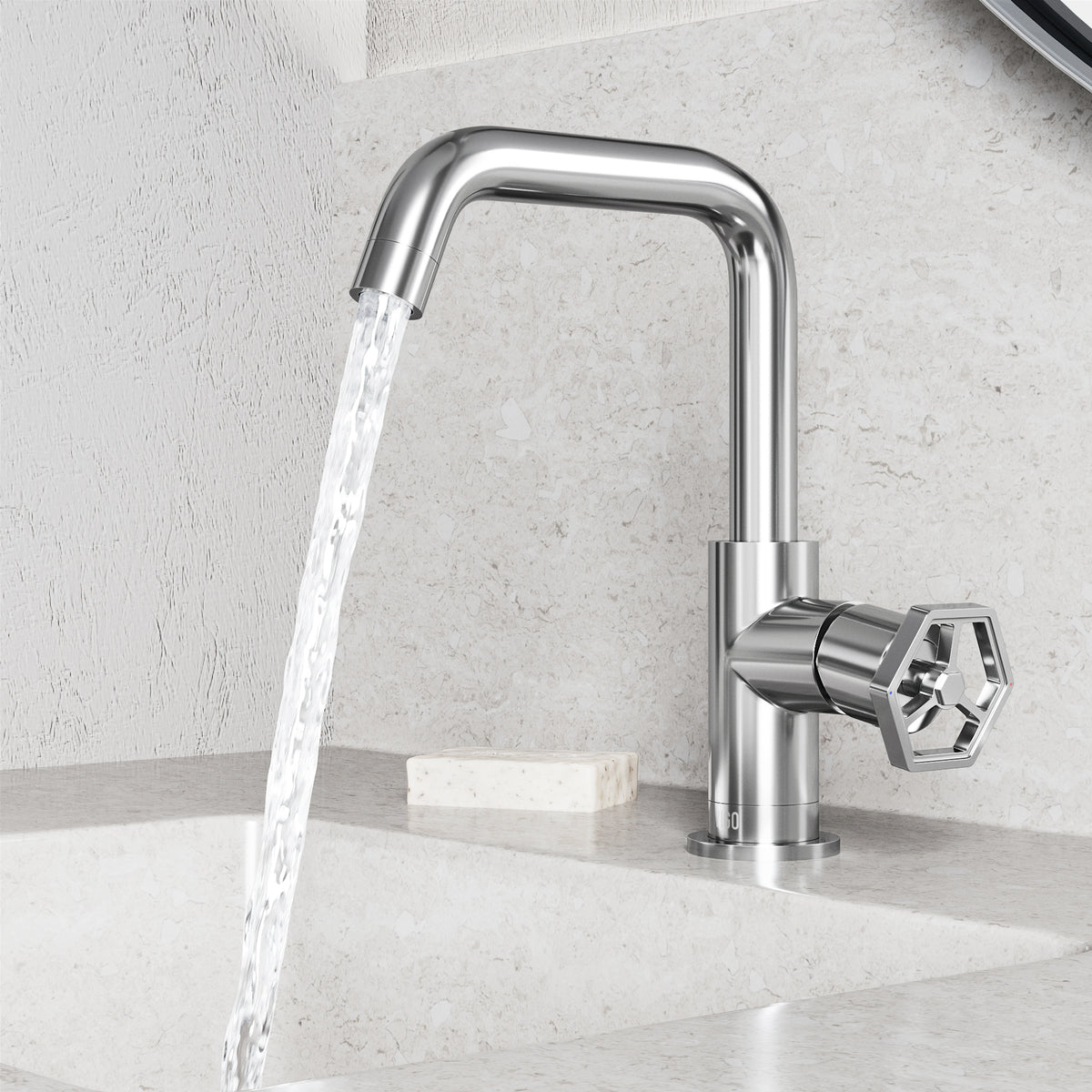 Hart Ruxton Single Hole Bathroom Faucet – Knurled Control Handle Design