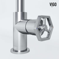 Modern bathroom faucet with high arc spout and easy installation features