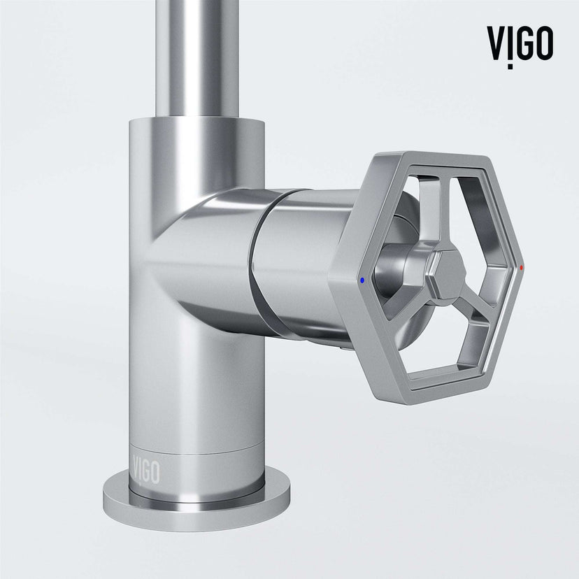 Modern bathroom faucet with high arc spout and easy installation features