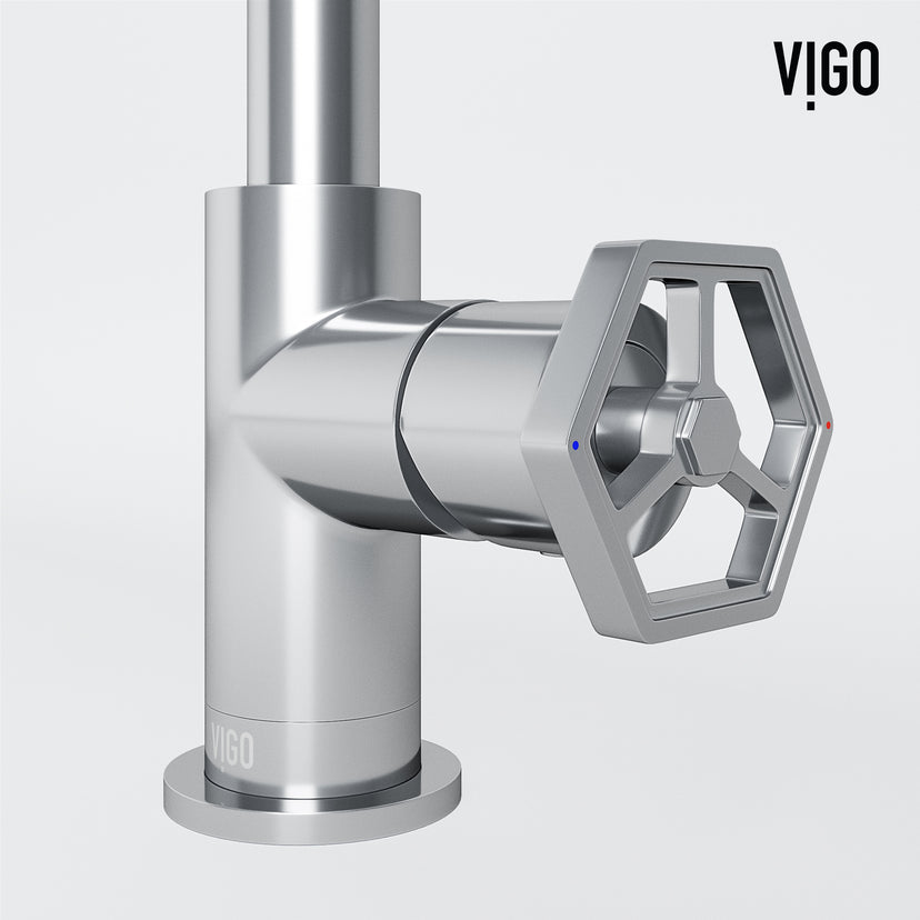 Hart Ruxton Single Hole Bathroom Faucet – Knurled Control Handle Design