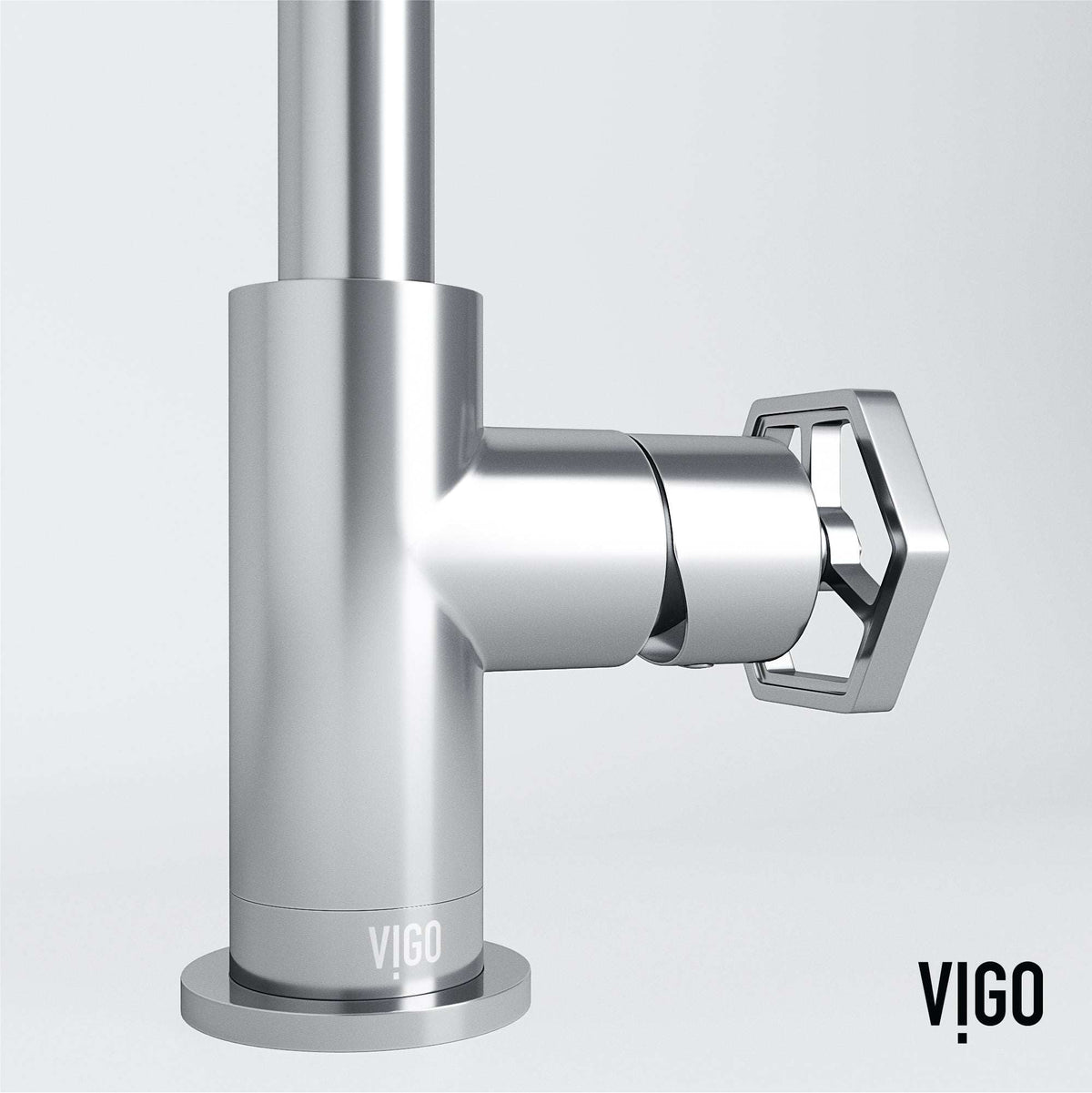 Single hole faucet with ceramic disk valve and chrome lever handle