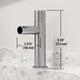 Modern deck-mounted faucet in brushed nickel with ceramic disc valve