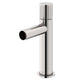 Single hole brass faucet with high arc spout and lever handle in brushed nickel