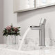 Contemporary single hole faucet with lever handle and included mounting hardware