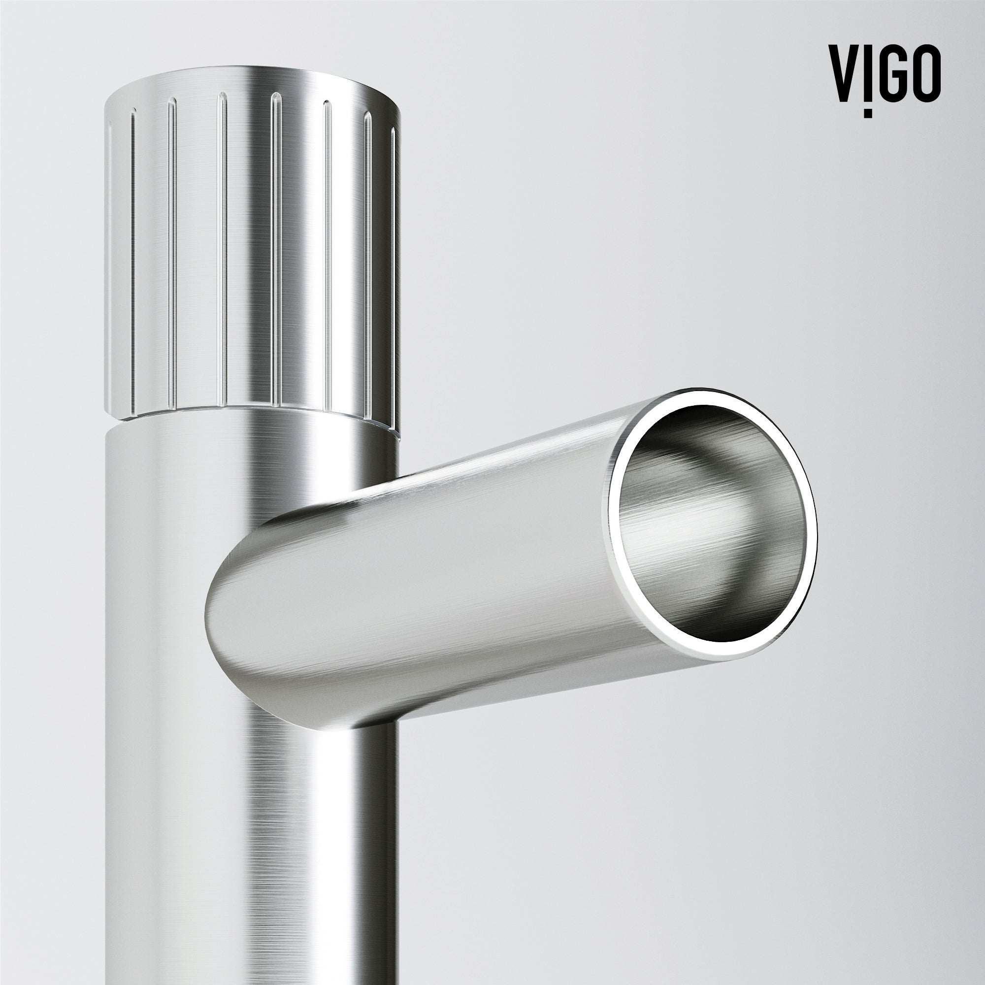Modern bathroom faucet with high arc spout and compression fittings