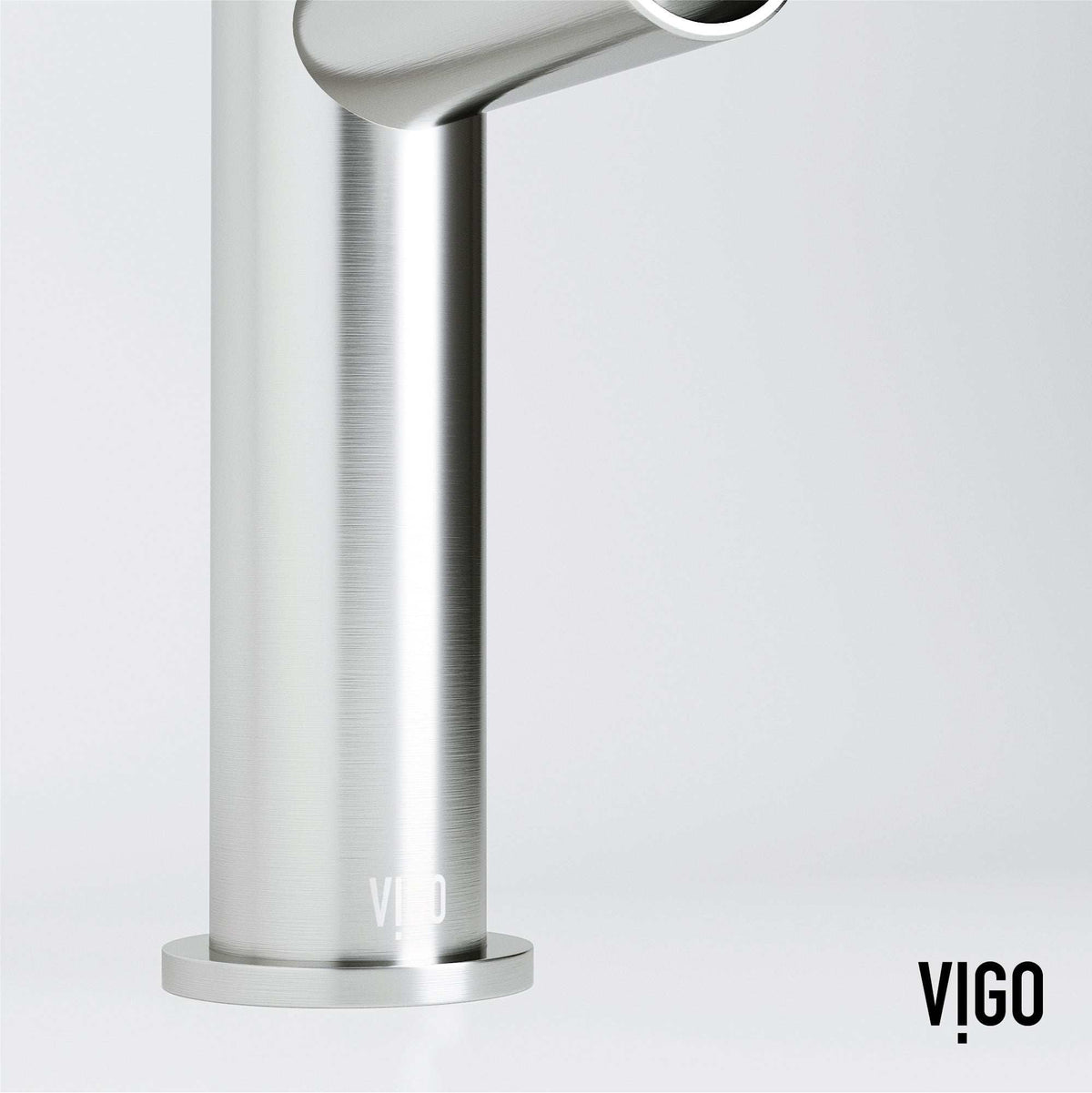 Brushed nickel faucet with lever handle and 8-inch assembled height