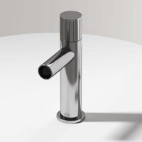 Chrome single hole bathroom faucet with high arc spout and lever handle
