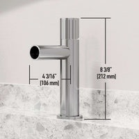Modern deck-mounted faucet in chrome with ceramic disc valve