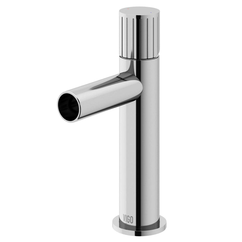 Single hole brass faucet with high arc spout and lever handle in chrome