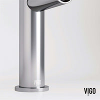 Chrome faucet with lever handle and 8-inch assembled height
