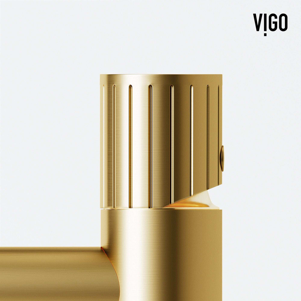 Brass faucet with lever handle and ceramic disk valve in matte brushed gold