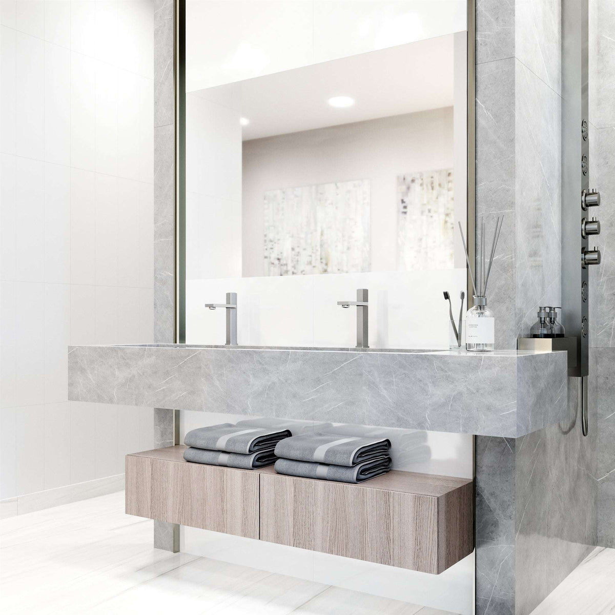 Single hole faucet with ceramic disk valve and brushed nickel finish