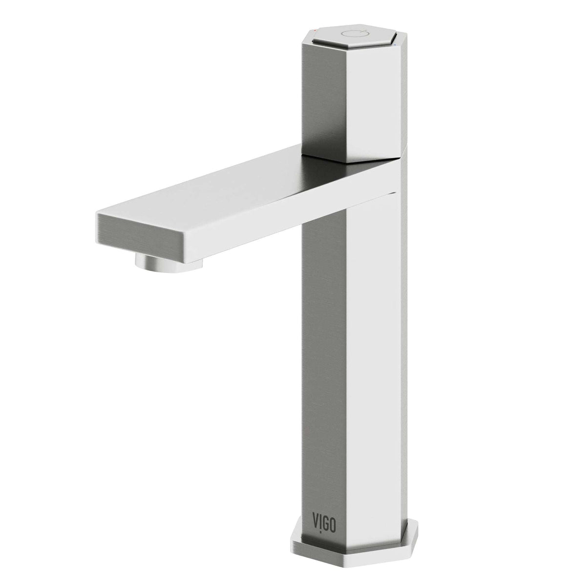 Contemporary bathroom faucet featuring high arc spout and compression connection