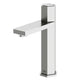 Contemporary bathroom faucet featuring high arc spout and compression connection