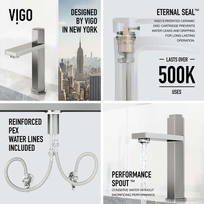 Single hole brass faucet with high arc spout and modern design