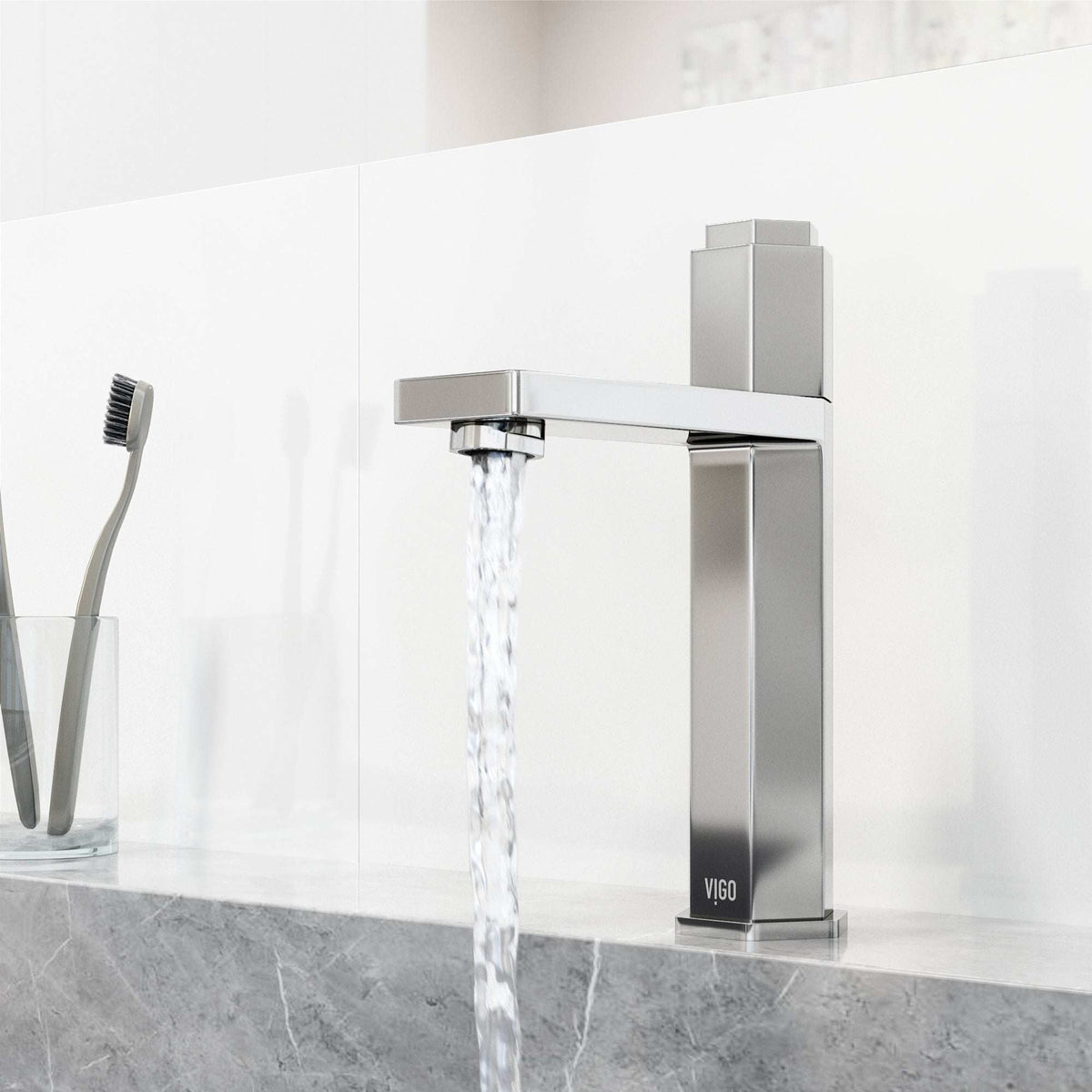 Modern faucet with high arc spout and all mounting hardware included