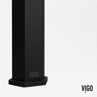 Modern deck-mounted faucet in matte black with knob handle and low flow design