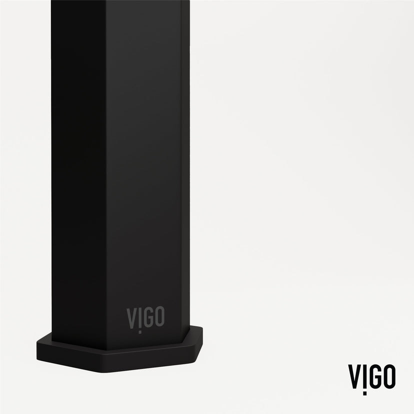 Modern deck-mounted faucet in matte black with knob handle and low flow design