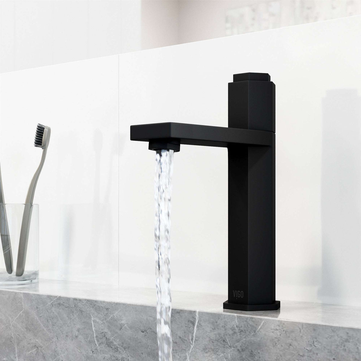 Modern faucet with high arc spout and all mounting hardware included