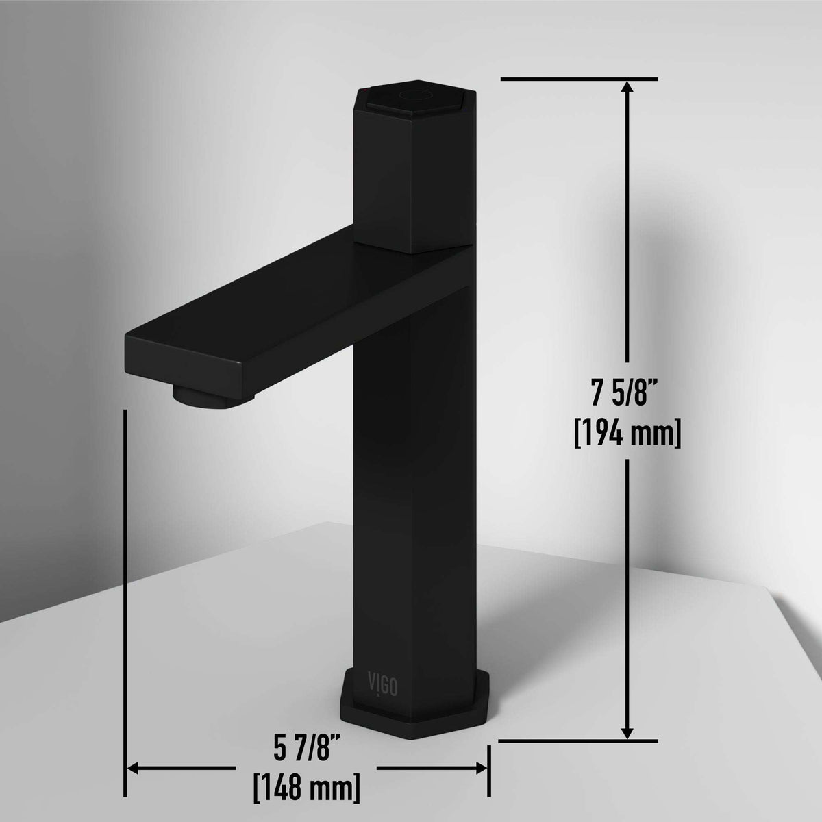 Matte black faucet with NPSM thread and compression connection