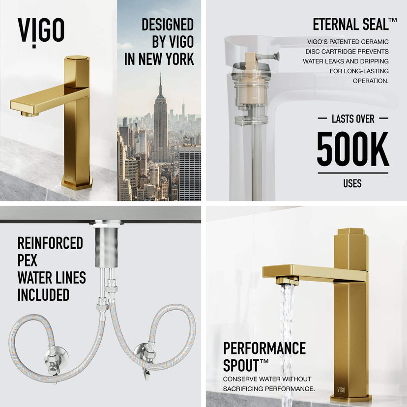 Single hole brass faucet with high arc spout and modern design