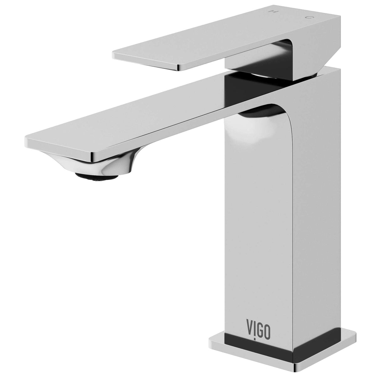 Chrome bathroom faucet featuring mid arc spout and compression connection