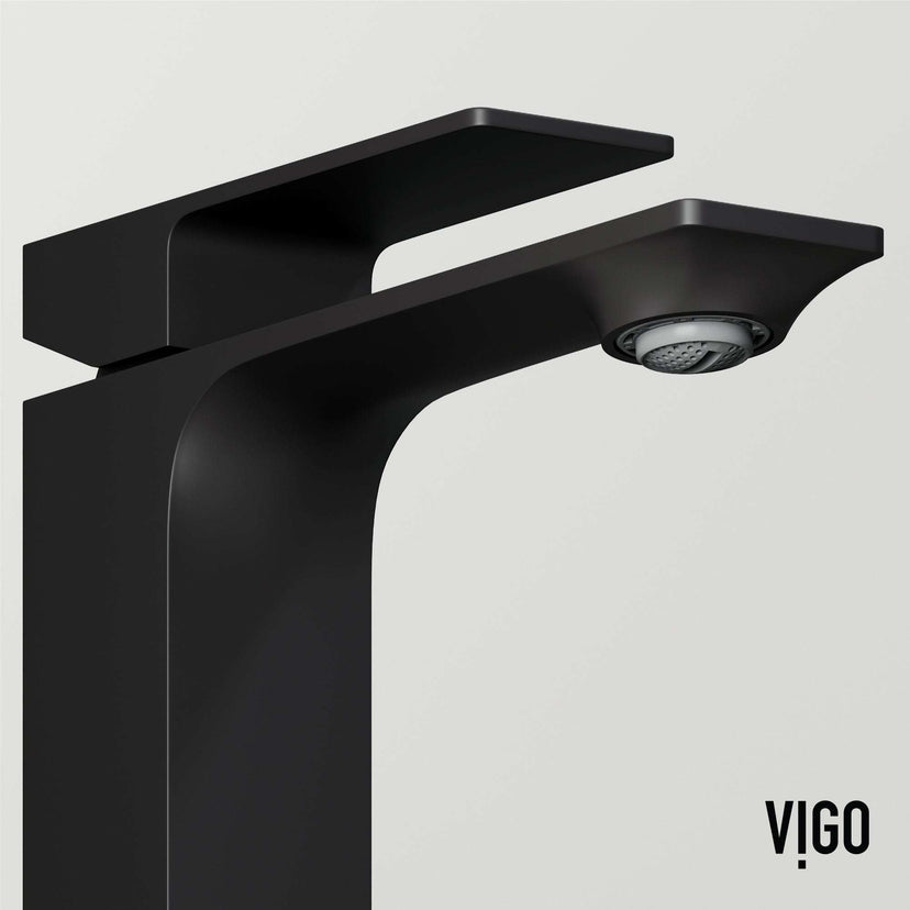 Matte black faucet featuring compression connection and matte contemporary style