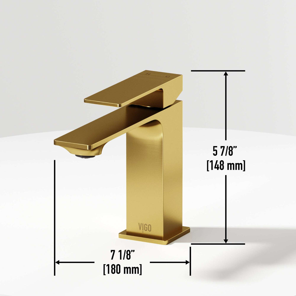 Low flow single hole faucet with lever handle and 6-inch assembled height
