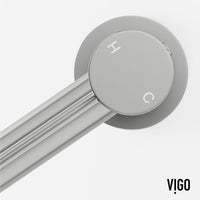 Brushed nickel finish faucet with included supply lines and handles