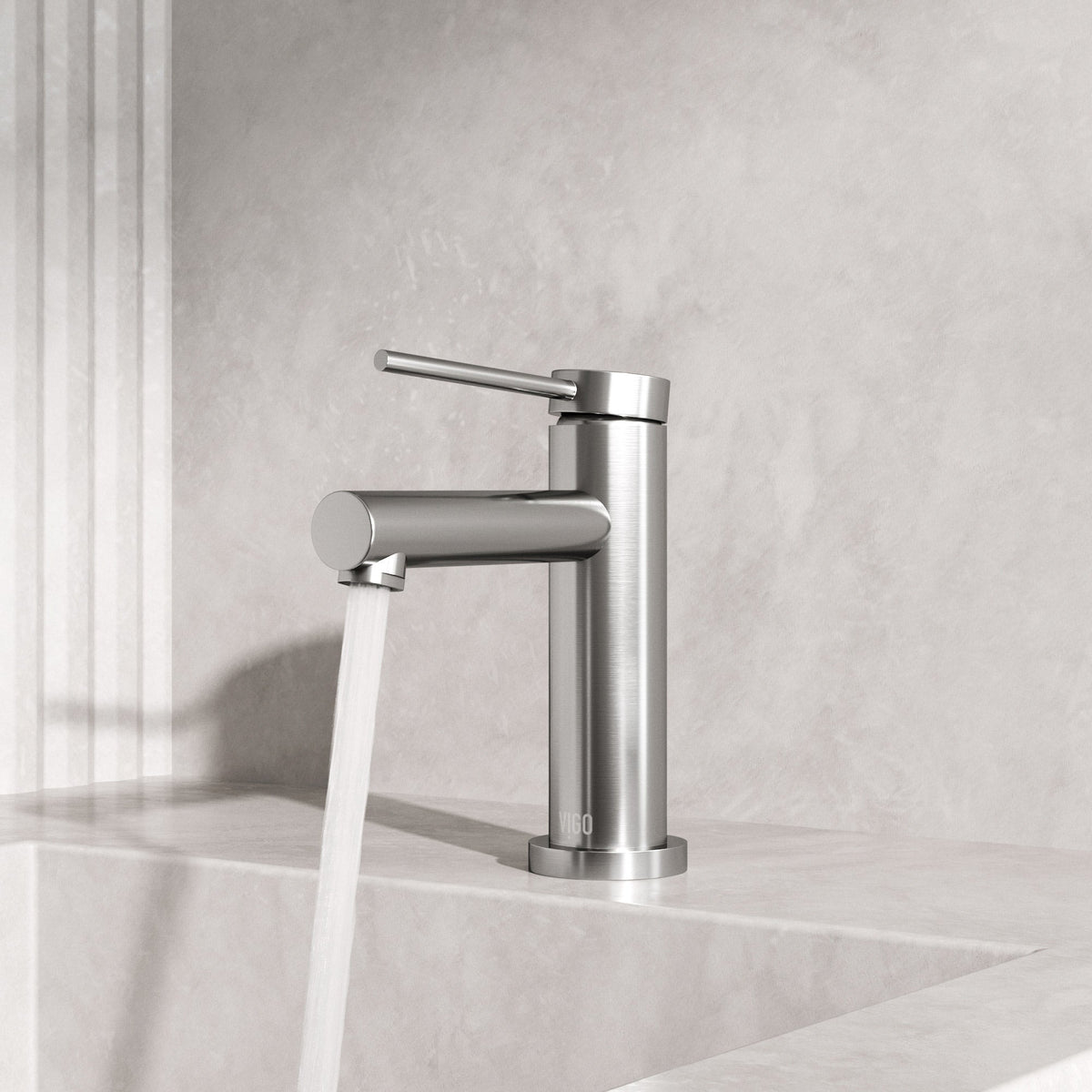 Single hole brass faucet with lever handle and compression connection