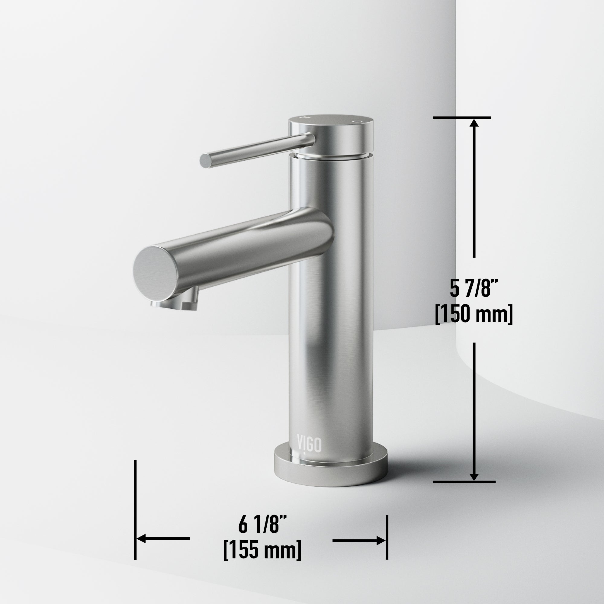 Low flow bathroom faucet in brushed nickel finish with included mounting hardware