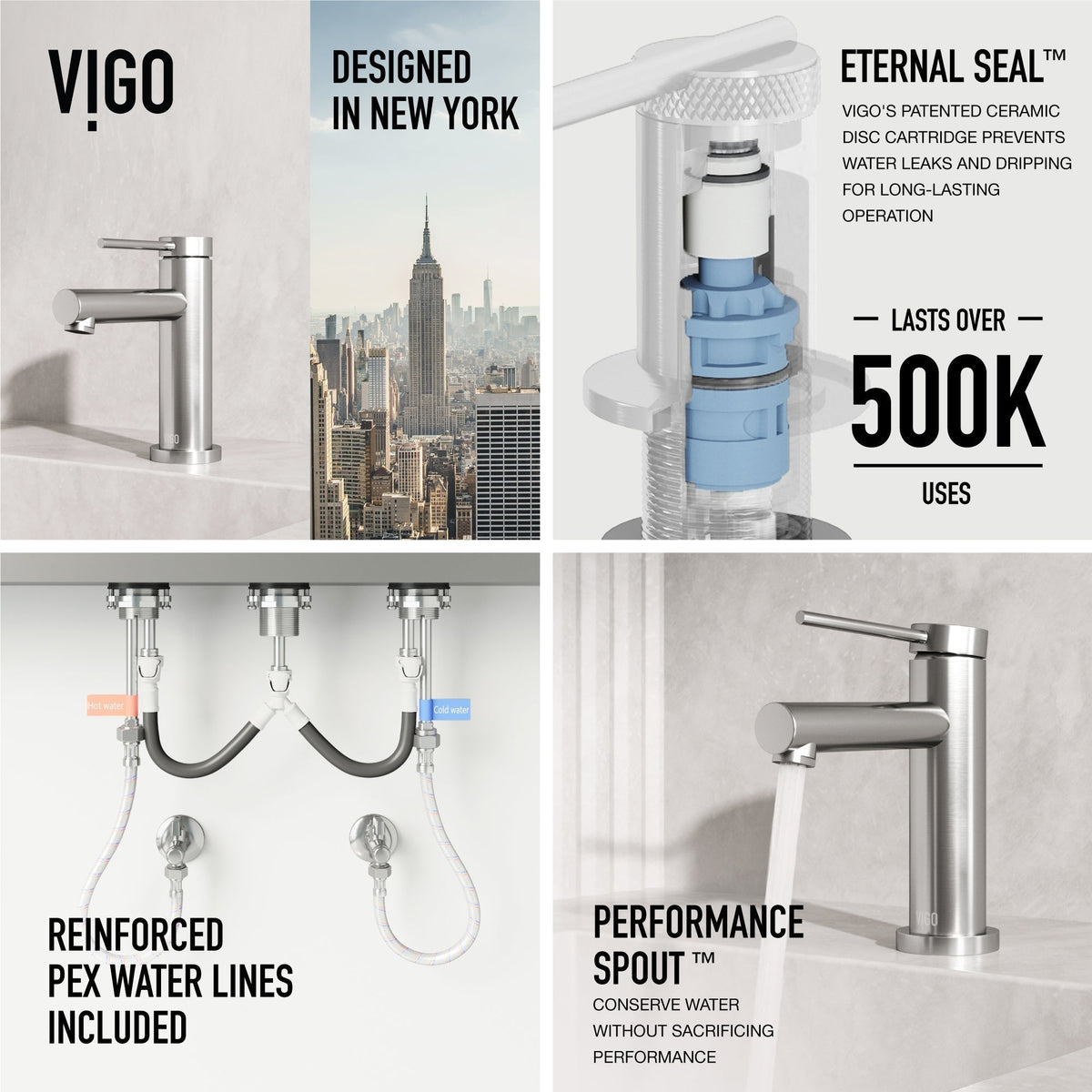 Mid arc spout faucet with ceramic disk valve and NPSM thread type