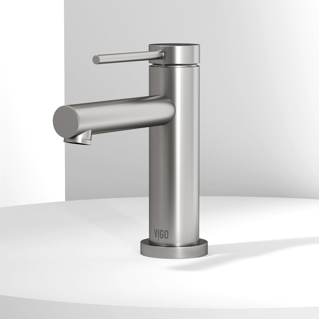 Lever handle faucet with mid arc spout and low flow ceramic disk valve