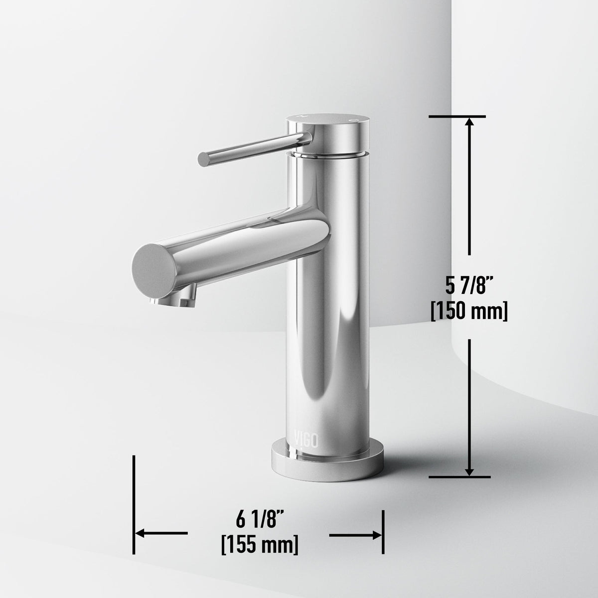 Low flow bathroom faucet in chrome finish with included mounting hardware