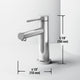 Low flow bathroom faucet in chrome finish with included mounting hardware