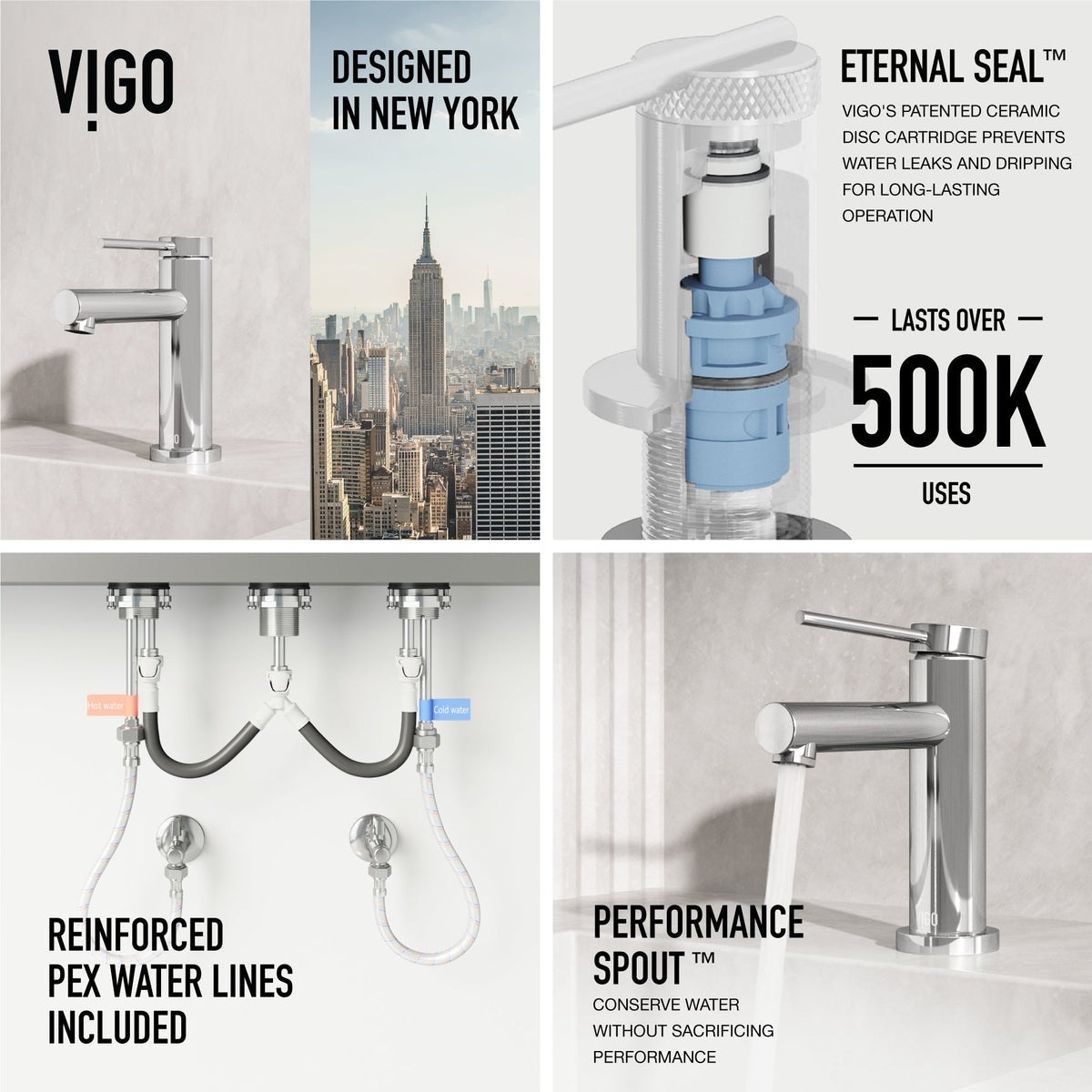 Mid arc spout faucet with ceramic disk valve and NPSM thread type