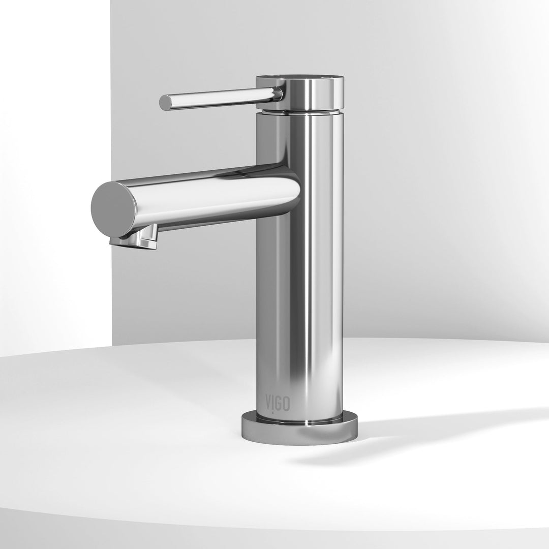 Lever handle faucet with mid arc spout and low flow ceramic disk valve