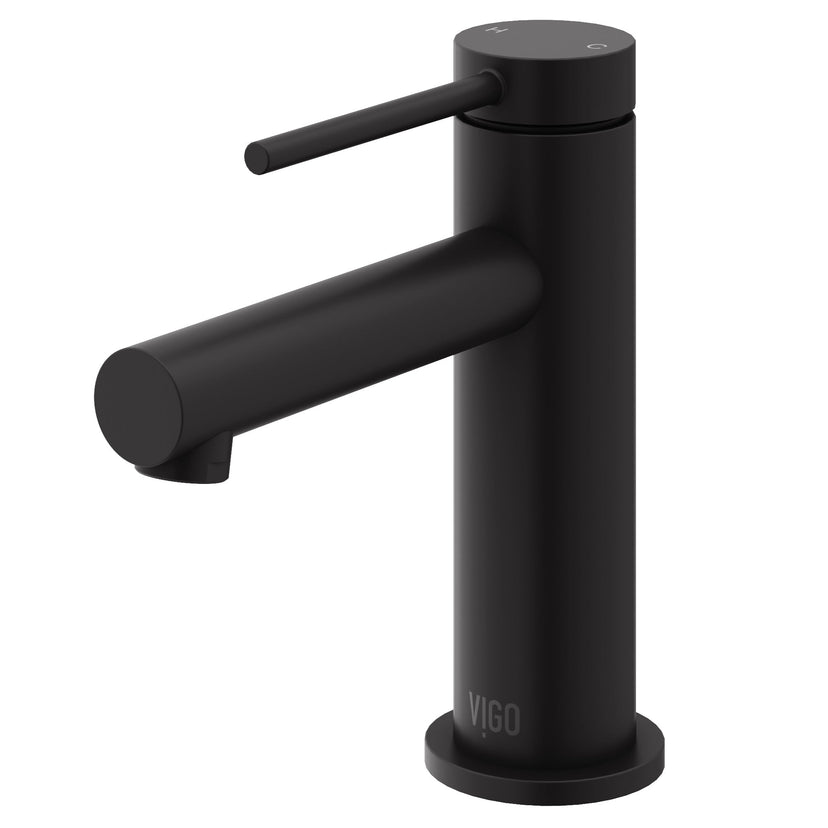 Modern bathroom faucet with 6-inch assembled height and lever handle