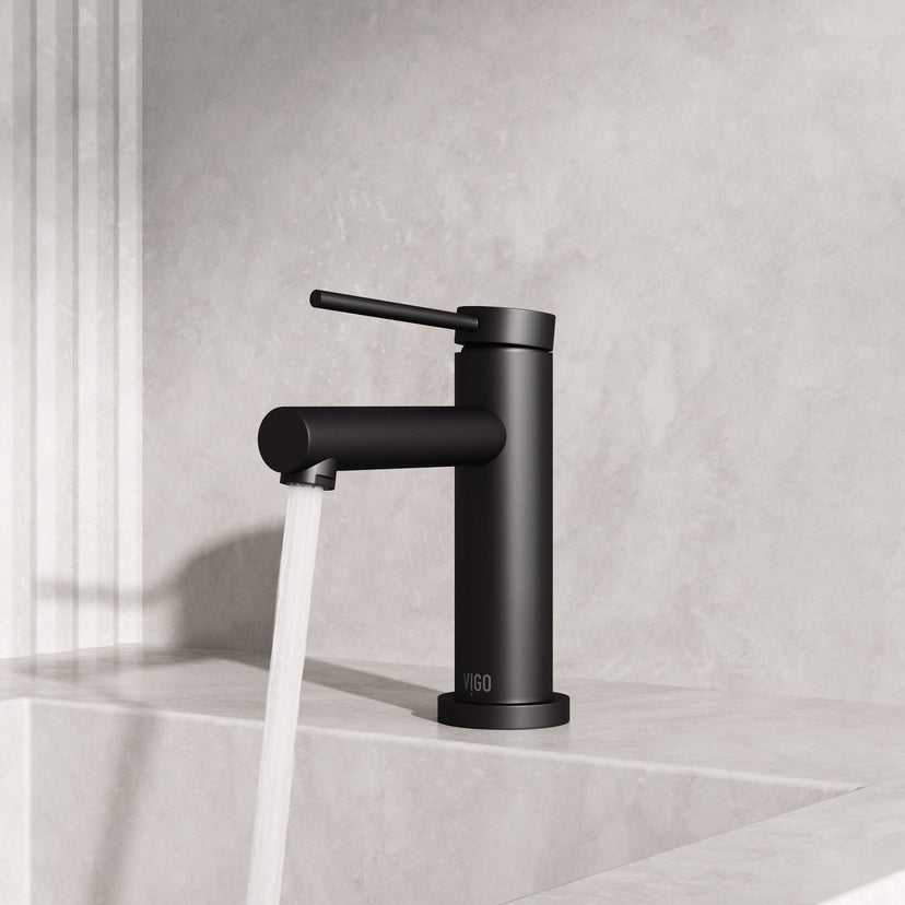 Single hole brass faucet with lever handle and compression connection