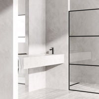 Matte black faucet featuring lever handle and modern contemporary style
