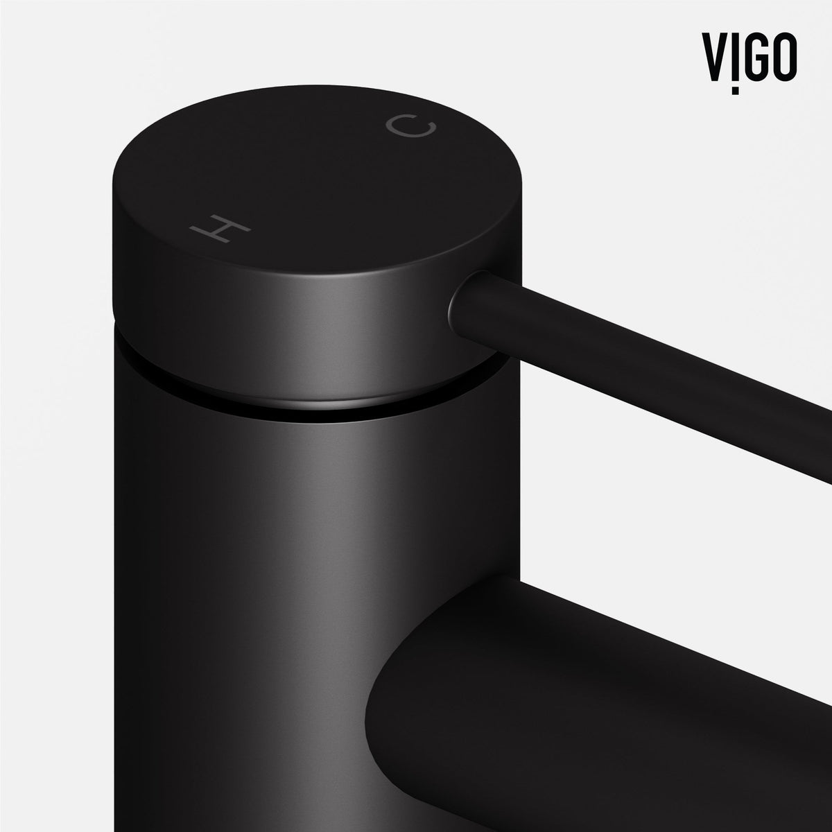 Contemporary style faucet with mid arc spout and compression fittings