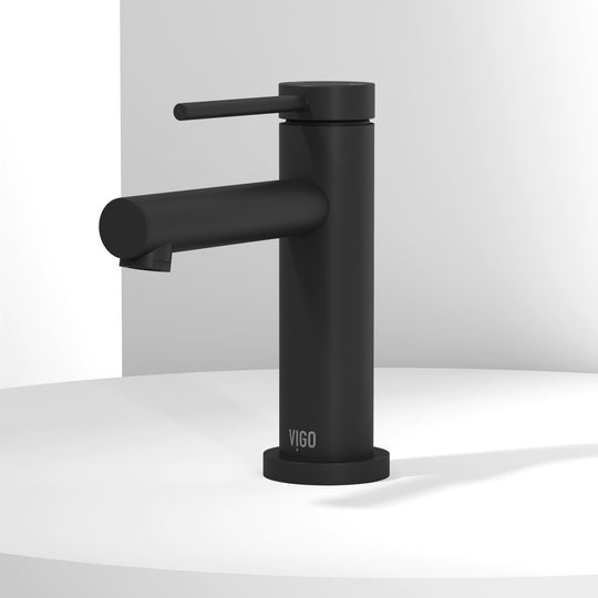 Deck-mounted brass faucet in matte black with NPSM threads