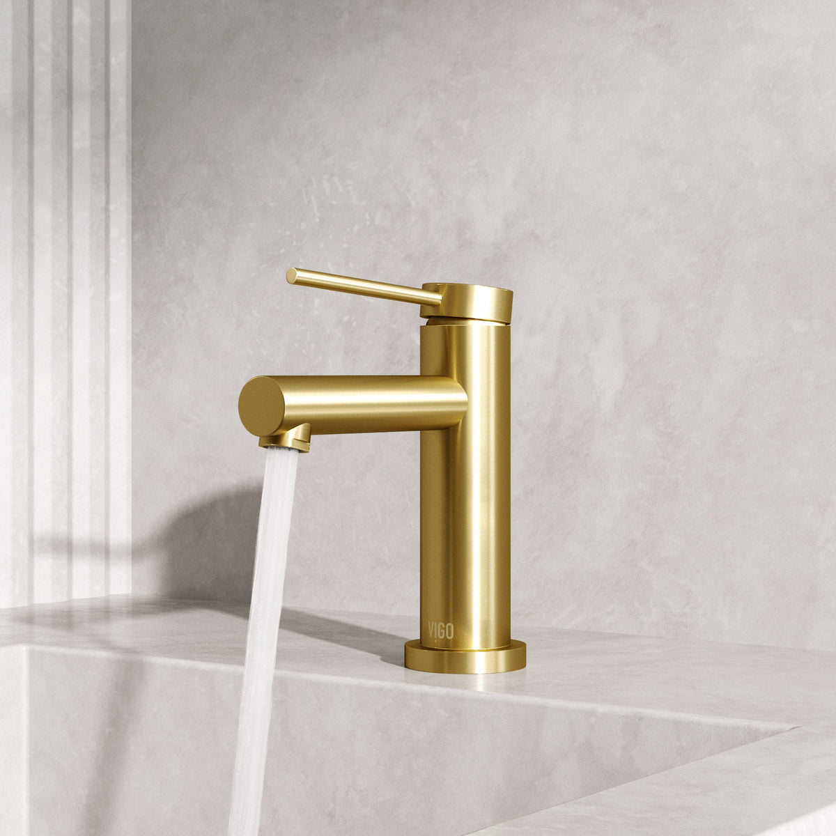 Single hole brass faucet with lever handle and compression connection
